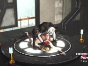 Hot sex in the sci-fi-lab. A sexy girl gets fucked by an android monster