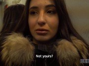 DEBT4k. Bank employee drills dazzling brunette in her own apartment 3/16