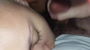 he watches naughty porn and gets very horny, quick masturbation to throw milk in my bitch face,yummy