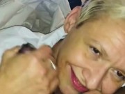 OM freakin G!Sucking the of this dick and sucking balls! Dam she got some good mouth! 🤬 13/16