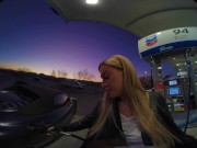 Busty blonde gets fucked in the garage in virtual reality 4/16