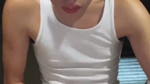 Sexy twink boy jerking 