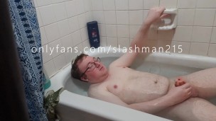 Watch Me Jerk Off In The Bath Tub To Completion With A New Toy