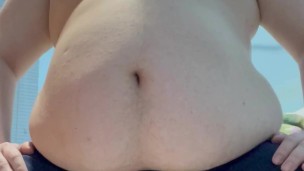 Some belly play while waiting for dinner