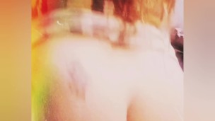 Big titty horny milf fucks dildo