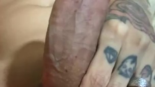 Twink jerking off big cock 