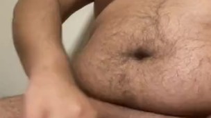 Jerking My Fat Cub 6 Inch Cock (Cumshot to my mouth)
