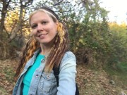 Jenny shows her pussy and plays with dildo in the real public park 13/16