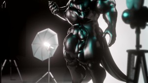 Druth latex pec worship test animation