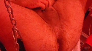 Cubby bear having a nice fisting session
