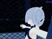 Nazuna Nanakusa and I have intense sex on a rooftop at night. - Call of the Night POV Hentai 12/16