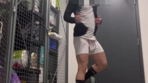 Public self piss with buttplug in my hole