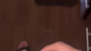 Quick kitchen wank no cum