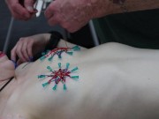 DSC15-3-3) Episode 3: Tiny Cutie Karlee Paige With Needles in Her Tits Is Pussy Fucked by Old Man with Cumshot 2/16