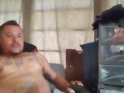 Hot Tattoo Latino Jerking Off To Porn Videos Part 3 Guy Cumming