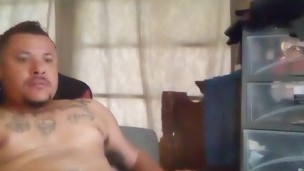 Hot Tattoo Latino Jerking Off To Porn Videos Part 3 Guy Cumming