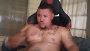 Hot Tattoo Latino Jerking Off To Porn Videos Part 4 (Cumshot)