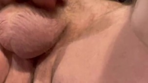 Jerking my cock with my new toy in my ass