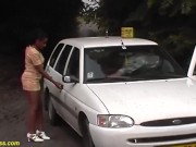 ebony milf gets extreme rough interracial fucked in public by her big cock taxi driver 1/16
