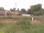 ebony milf gets extreme rough interracial fucked in public by her big cock taxi driver 3/16