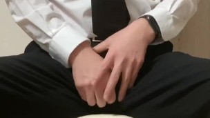 After restricting ejaculation over and over again, the cumshots as soon as touching the anal.
