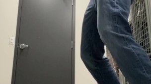 Public place self piss and cumming on my clothes