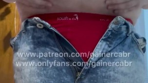 Trying old pants 
