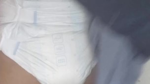 ABDL: Boy gets ready to go to work in diapers