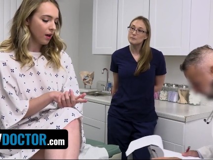 Busty Patient Gets Fertility Test In The Doctors Office - Perv Doctor