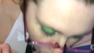 Sexy schoolgirl swallows cum load 😍🥵🤤