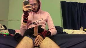 Femboy jerks off for you 
