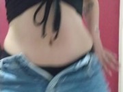 Latina dances and takes off her clothes 3/16