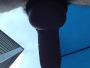 Big brown eyes deepthroat big cock  outside  12/16