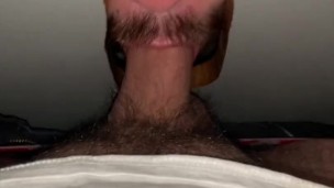 Gloryhole faggot sucks a load out of me at the adult arcade