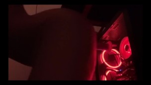 Petite Gamer Fucks her Computer