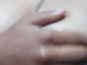 Playing with her big boobs  9/16