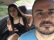 I show my breasts and how cute I change my clothes to the driver of my uber on the way to the office 16/16