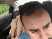 I show my breasts and how cute I change my clothes to the driver of my uber on the way to the office 2/16