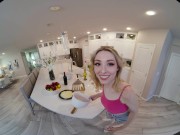 Tiny blonde hottie gets fucked while cooking pizza in virtual reality 3/16