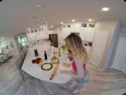 Tiny blonde hottie gets fucked while cooking pizza in virtual reality 4/16