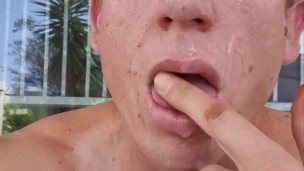 Guy has first experience with cum from wife's best friend