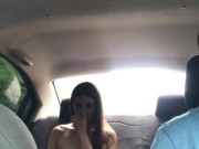 I ask the driver of my uber if I can change my clothes and then I see that he is getting horny when 6/16