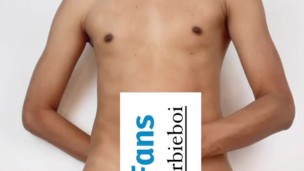 Blonde twink jerking off