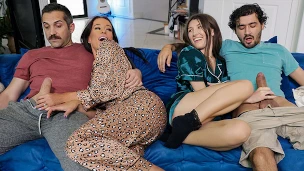 No Nut November Failed - Stepmom & Stepsis Sofie Marie & Maya Woulfe Pussies Are Ready To Be Fucked