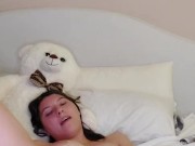 AMATEUR using a glass DILDO in her VIRGIN ASS!