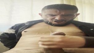 Huge load from my latin cock to my face