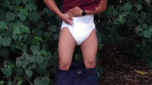 changed diaper in the park