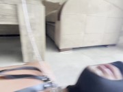 Hot foot fetish from Dominatrix Nika. The slave kisses the feet and toes in the stockings of Mistre 4/16