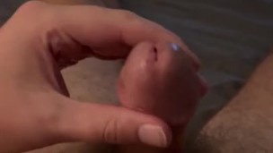 Fucking my dick with huge sounding rod