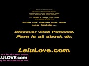 Cam babe squealing after getting text message surprise then masturbates & performs live webcam blowjob & creampie - Lelu Love 2/16